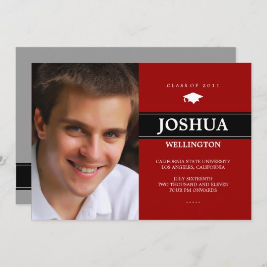 Bold Bar 1 Aankondiging van het Foto Afstuderen (Voorkant / Achterkant)