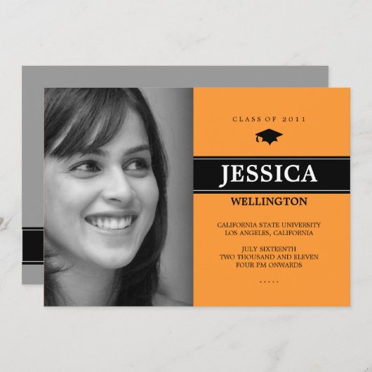 Bold Bar 1 Aankondiging van het Foto Afstuderen (Voorkant / Achterkant)