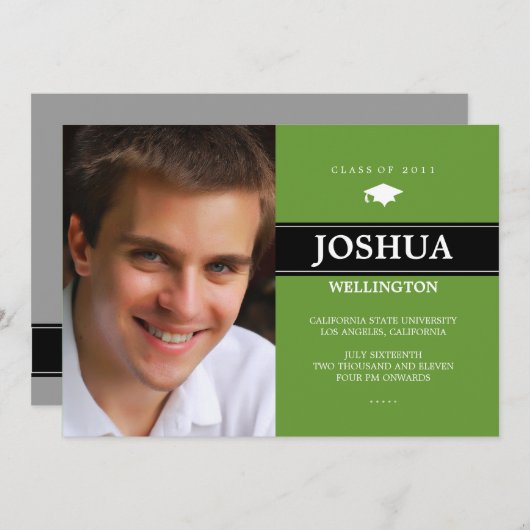 Bold Bar 1 Aankondiging van het Foto Afstuderen (Voorkant / Achterkant)