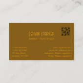 Bold Barber Shop Men's Stylist Bronze Visitekaartje (Achterkant)