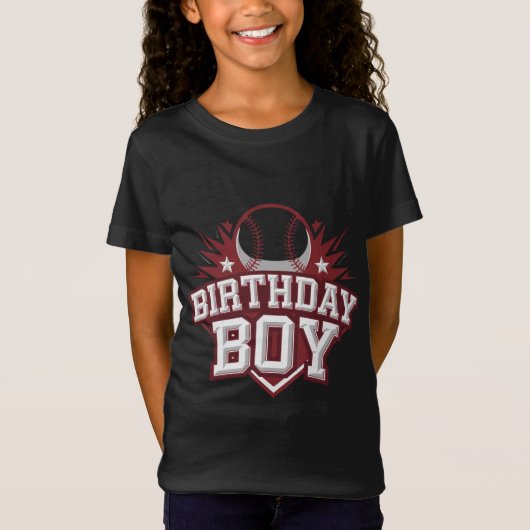 Bold Baseball Verjaardag T-shirt (Voorkant)