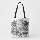 Bold Beach Avontuur Kleuren Tote Bag (Voorkant)