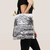 Bold Beach Avontuur Kleuren Tote Bag (Dichtbij)