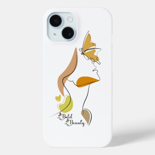 Bold Beauty Vrouwen Empowerment Gezichtslijn Kunst Case-Mate iPhone Case (Achterkant)