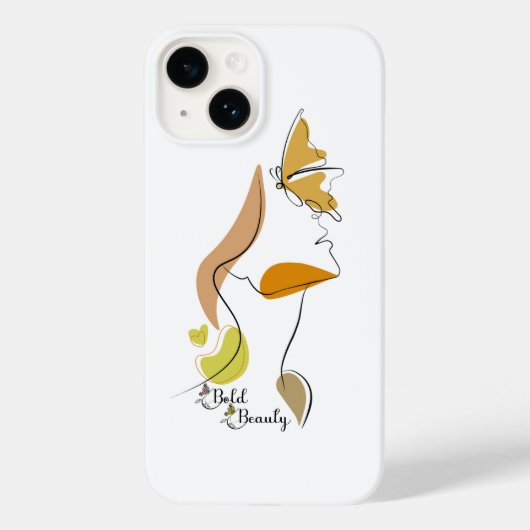 Bold Beauty Vrouwen Empowerment Gezichtslijn Kunst Case-Mate iPhone Case (Achterkant)