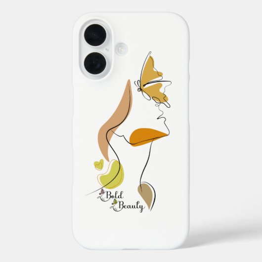Bold Beauty Vrouwen Empowerment Gezichtslijn Kunst Case-Mate iPhone Case (Achterkant)