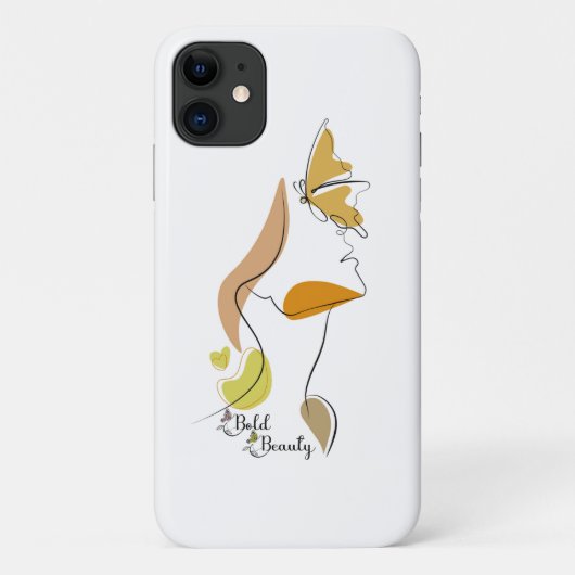 Bold Beauty Vrouwen Empowerment Gezichtslijn Kunst Case-Mate iPhone Case (Achterkant)