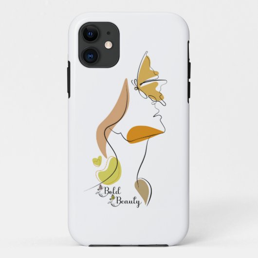 Bold Beauty Vrouwen Empowerment Gezichtslijn Kunst Case-Mate iPhone Case (Achterkant)