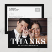 Bold Bedankt bruiloft dank je kaart (Voorkant / Achterkant)