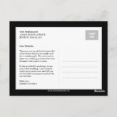 Bold Bedankt bruiloft dank je kaart (Achterkant)