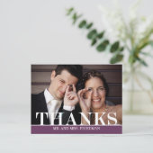 Bold Bedankt bruiloft dank je kaart (Staand voorkant)