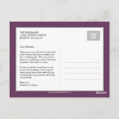 Bold Bedankt bruiloft dank je kaart (Achterkant)