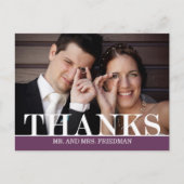 Bold Bedankt bruiloft dank je kaart (Voorkant)