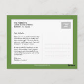 Bold Bedankt bruiloft dank je kaart (Achterkant)