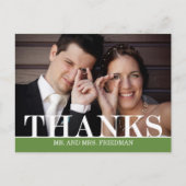 Bold Bedankt bruiloft dank je kaart (Voorkant)