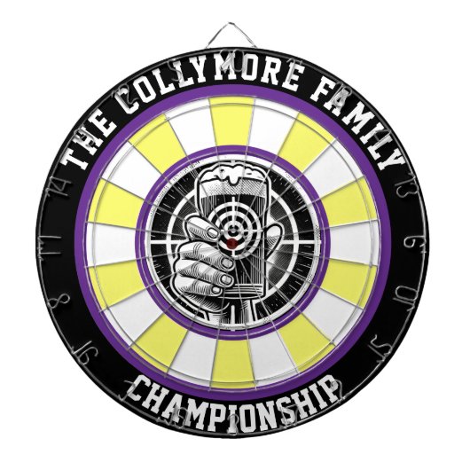 Bold Beer Glass Target Art Dartbord (Voorkant)