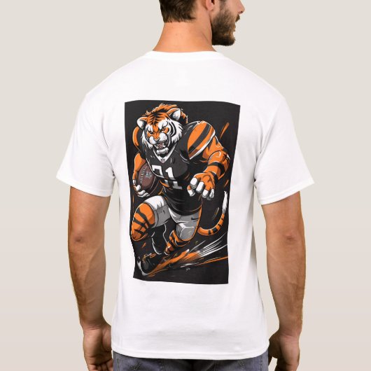 Bold Bengaalse Tijger Mascot T-shirt (Achterkant)