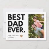 Bold Best Dad Ever Vaderdag Foto Kaart (Voorkant)