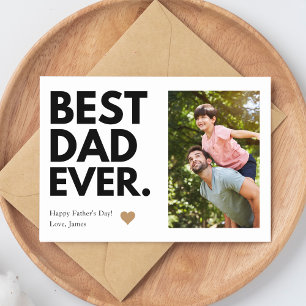 Bold Best Dad Ever Vaderdag Foto Kaart