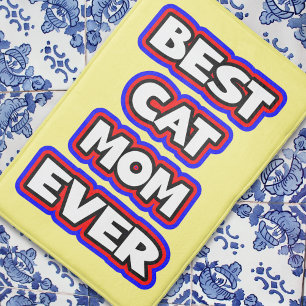 Bold Beste Kattenmoeder Ooit Leuke Typografie Badmat