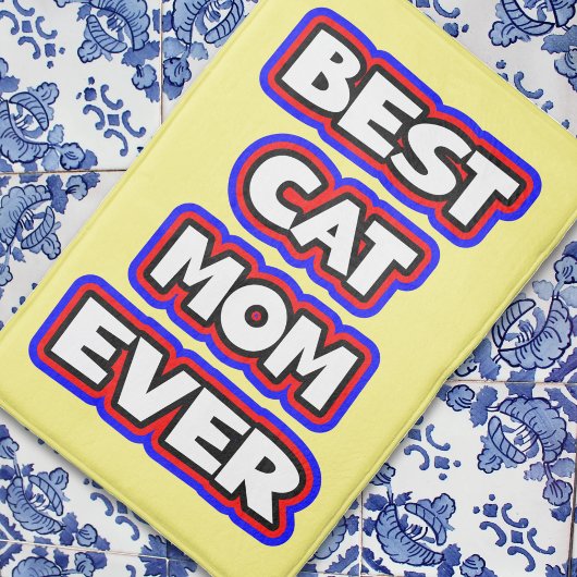 Bold Beste Kattenmoeder Ooit Leuke Typografie Badmat