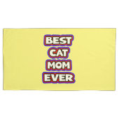 Bold Beste Kattenmoeder Ooit Leuke Typografie Kussensloop (Voorkant-Links)