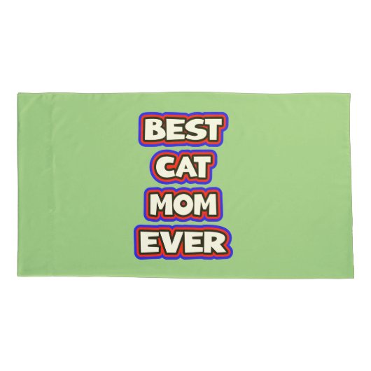 Bold Beste Kattenmoeder Ooit Leuke Typografie Kussensloop (Achterkant-Links)