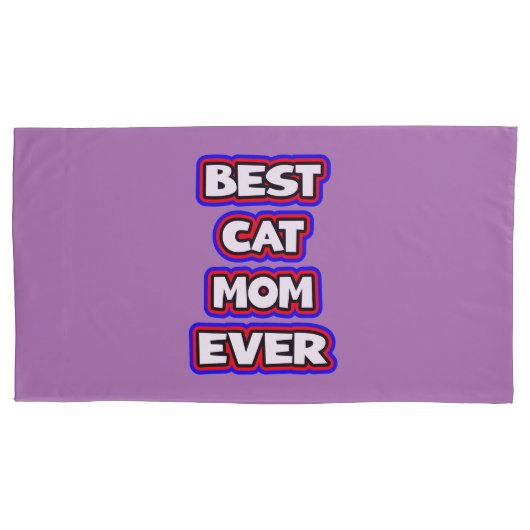 Bold Beste Kattenmoeder Ooit Leuke Typografie Kussensloop (Voorkant-Links)