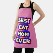 Bold Beste Kattenmoeder Ooit Leuke Typografie Schort (Insitu)