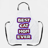 Bold Beste Kattenmoeder Ooit Leuke Typografie Schort (Voorkant)