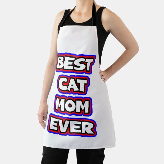 Bold Beste Kattenmoeder Ooit Leuke Typografie Schort (Insitu)