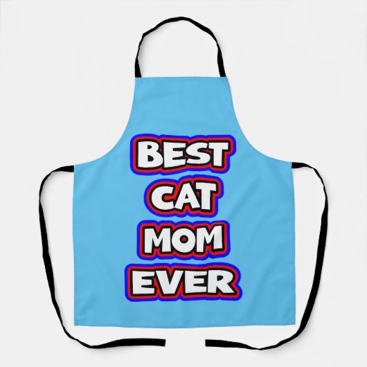 Bold Beste Kattenmoeder Ooit Leuke Typografie Schort (Voorkant)