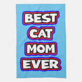 Bold Beste Kattenmoeder Ooit Leuke Typografie Theedoek (Verticaal)