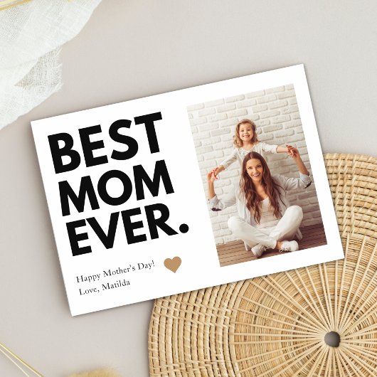 Bold Beste Moeder Ooit Moederdag Foto Kaart