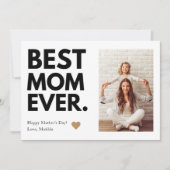 Bold Beste Moeder Ooit Moederdag Foto Kaart (Voorkant)