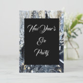 Bold Black Abstracte Uitnodiging (Staand voorkant)