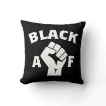 Bold Black AF Word Art Fist