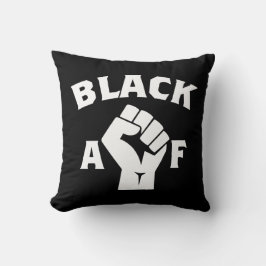 Bold Black AF Word Art Fist Kussen