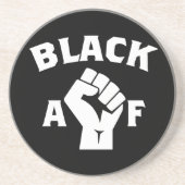 Bold Black AF Word Art Fist Zandsteen Onderzetter (Voorkant)