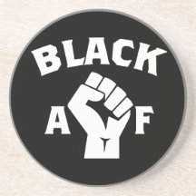 Bold Black AF Word Art Fist