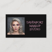 Bold Black and Blush Pink Visitekaartje (Voorkant)