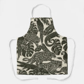 Bold Black and Cream Tropical Jungle Animals  Schort (Voorkant)