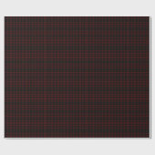 Bold Black and Crimson Dark Plaid Cadeaupapier (Vlak)