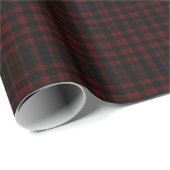 Bold Black and Crimson Dark Plaid Cadeaupapier (Rol Hoek)