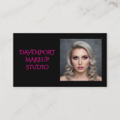 Bold Black and Hot Pink Social Icon QR Code Visitekaartje (Voorkant)