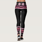 Bold Black and Pink Graphic Leggings (Achterkant)