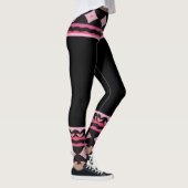 Bold Black and Pink Graphic Leggings (Rechts)