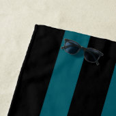 Bold Black and Teal Stripes | Ciao Bella Strandlaken (In situ)