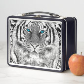 Bold Black And White Blue Eyes Tiger (In situ)