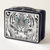 Bold Black And White Blue Eyes Tiger (Voorkant)